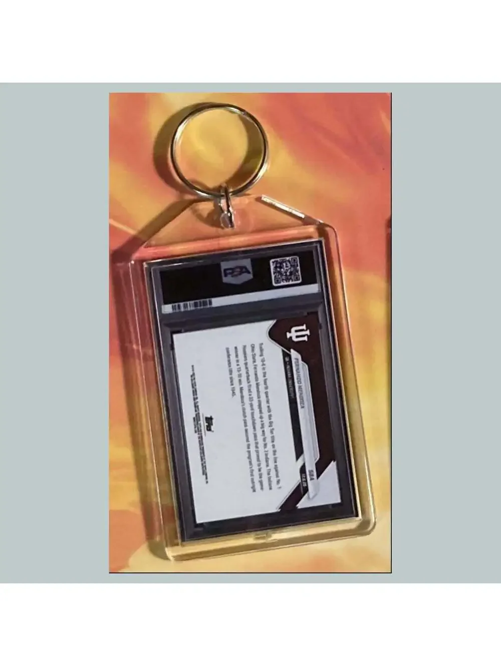 3733 Fernando Mendoza 2025 Bowman U Custom Hand Made Keychain